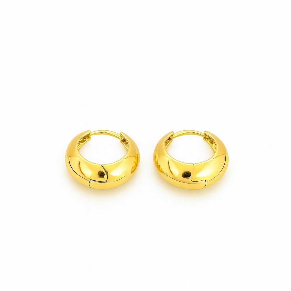 Gold Filled Hoop Earrings – Chunky Polished Hoops | Elegant & Timeless